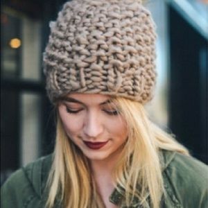 Mocha knit beanie